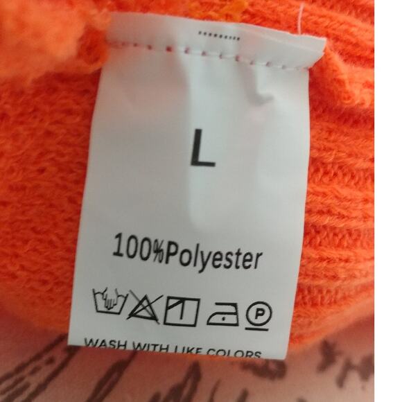 Single Button Sweater Cardigan Orange Size L - Picture 5 of 5